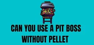 can you use a pit boss without pellets